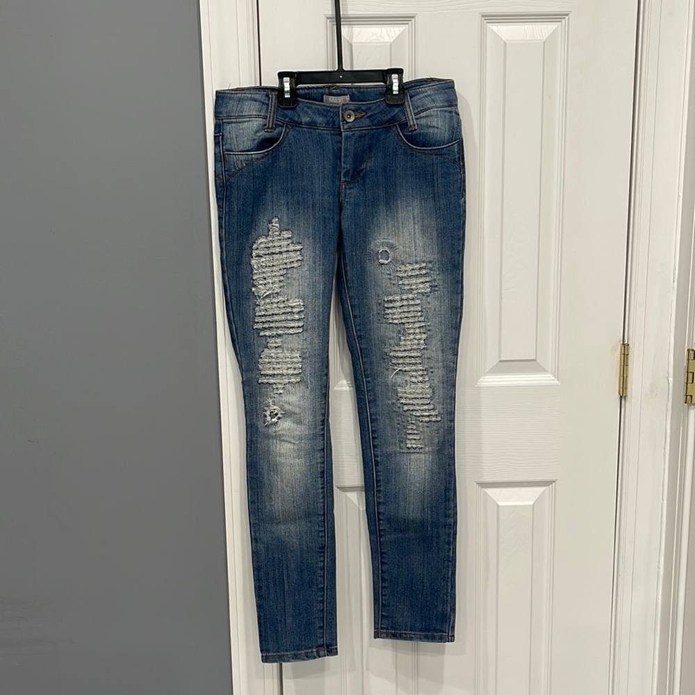 Womens blue skinny jeans